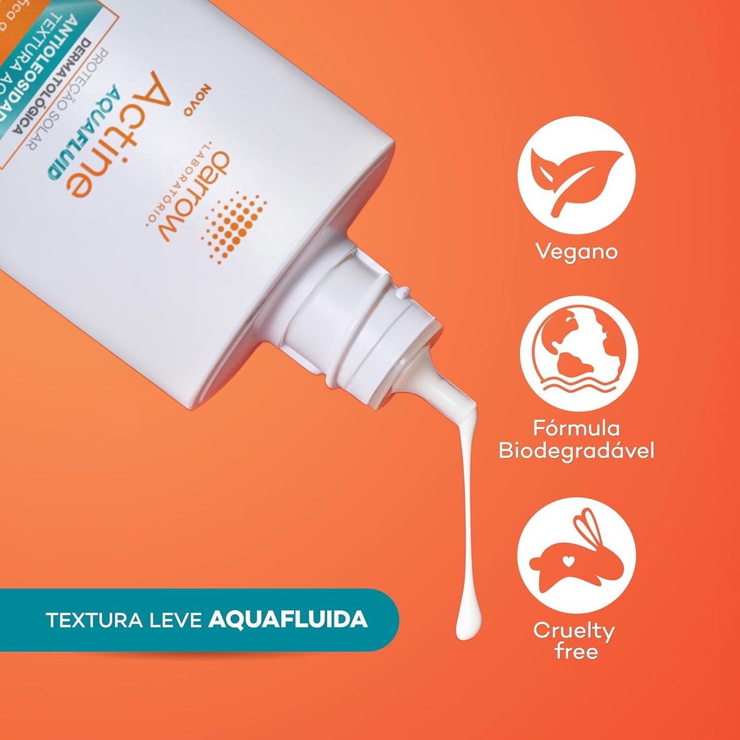 Protetor Solar Aquafluid FPS 60 com Cor 40g (Matifica, Antiacne)