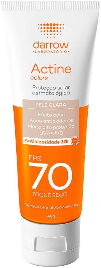 Protetor Solar Facial FPS 70 com Cor (Pele Clara) 40g