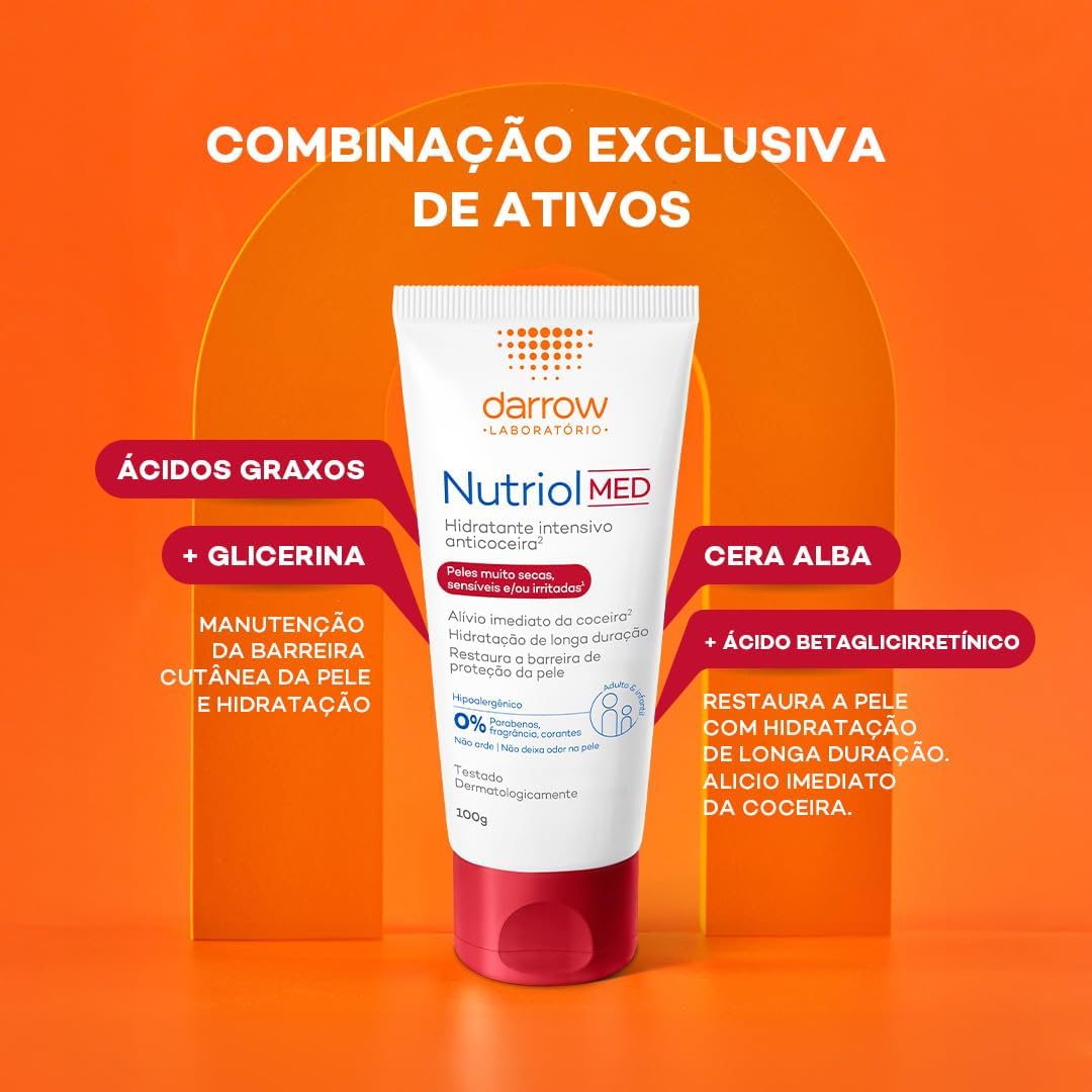 Loção Hidratante Nutri-Hidratante Med 100g (Sem Álcool, Fragrância, Corante)