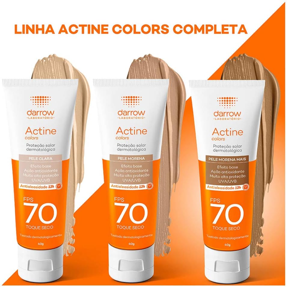 Protetor Solar Facial FPS 70 com Cor (Pele Clara) 40g