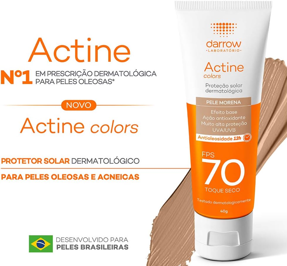 Protetor Solar Facial FPS 70 com Cor (Pele Morena) 40g
