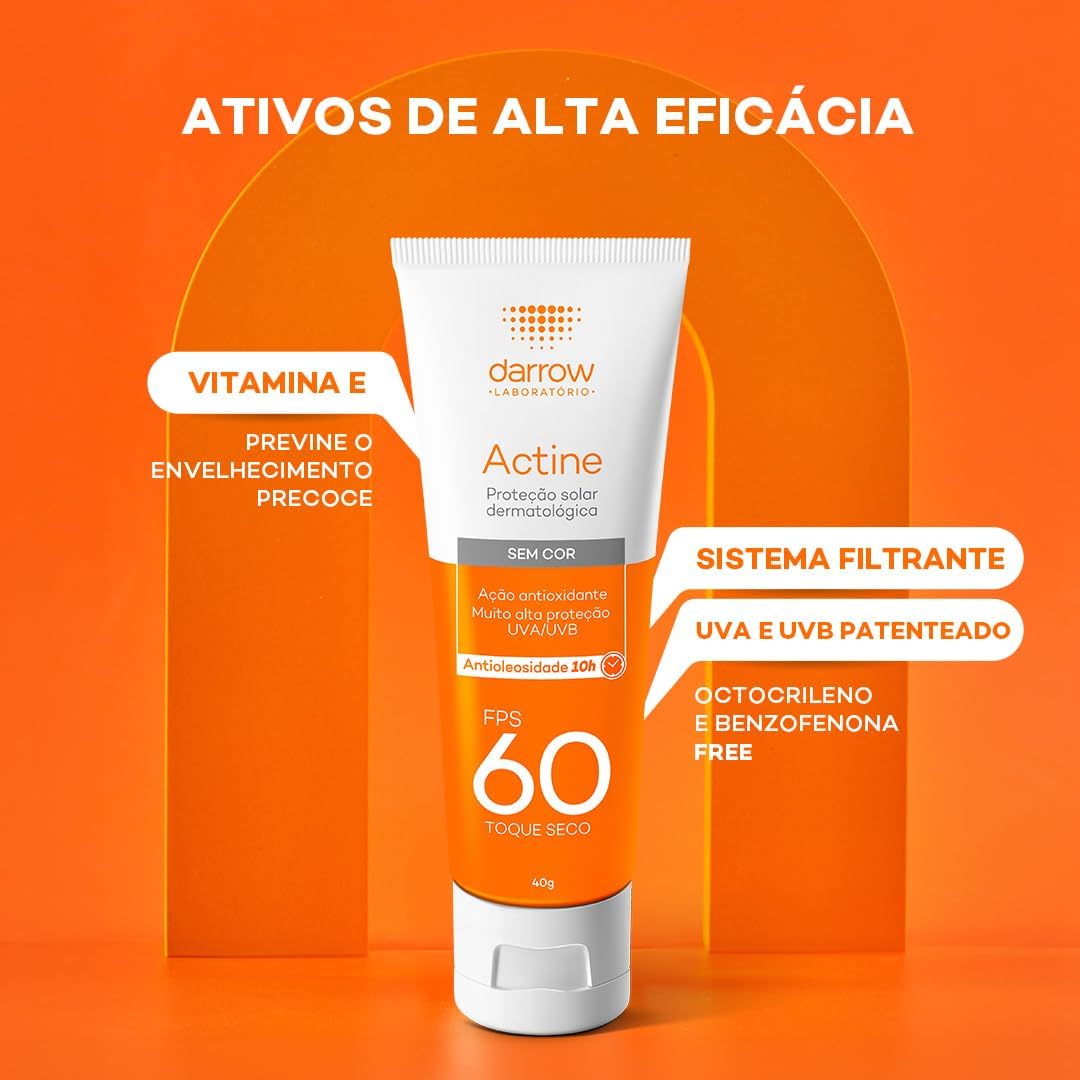 Protetor Solar Facial FPS 60 Antioxidante 40g (Toque Seco)