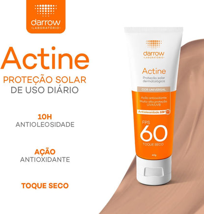 Protetor Solar Facial FPS 60 Cor Universal 40g