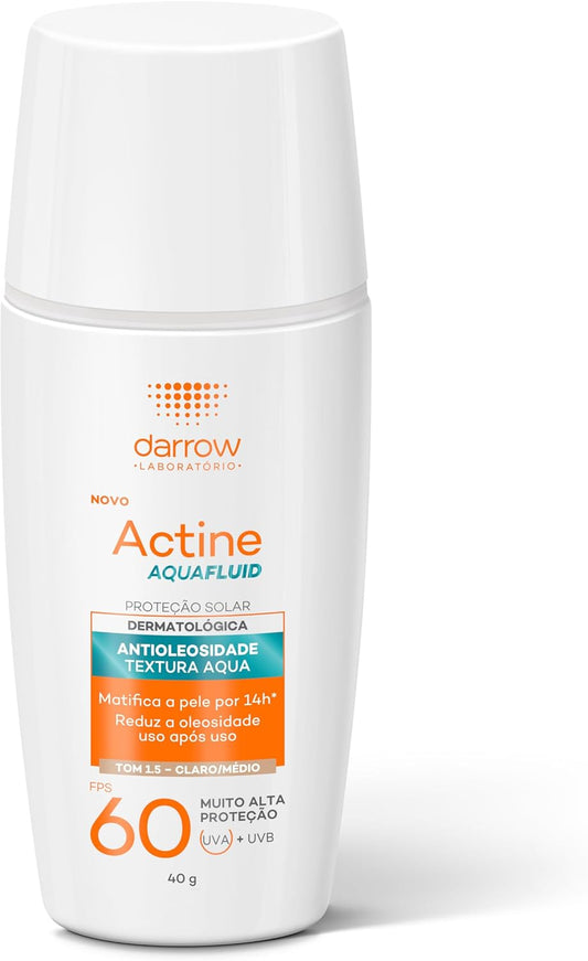 Protetor Solar Aquafluid FPS 60 com Cor 40g (Matifica, Antiacne)