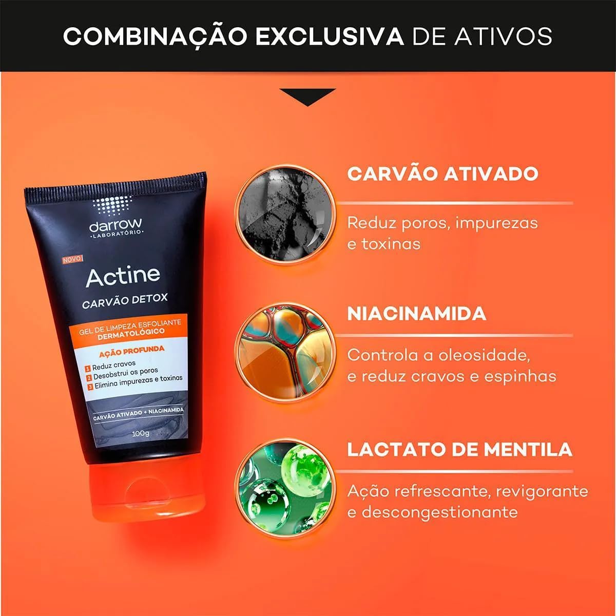 Gel de Limpeza Esfoliante Carvão Detox