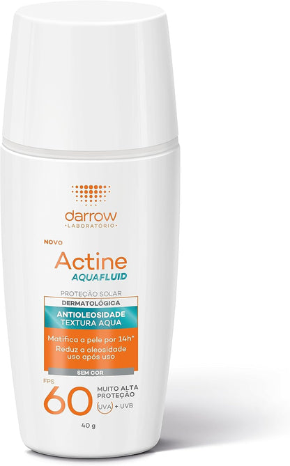 Protetor Solar Aquafluid FPS 60 com Cor 40g (Matifica, Antiacne)