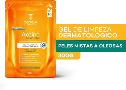 Refil Gel Limpeza Facial Oil Control 300g (Ácido Glicólico, Vitamina B5)