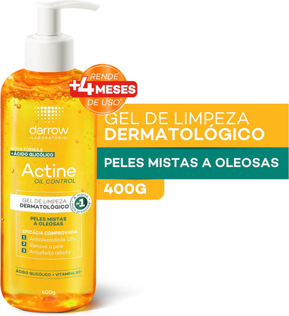 Gel de Limpeza Facial Oil Control 400g (Ácido Glicólico, Vitamina B5)
