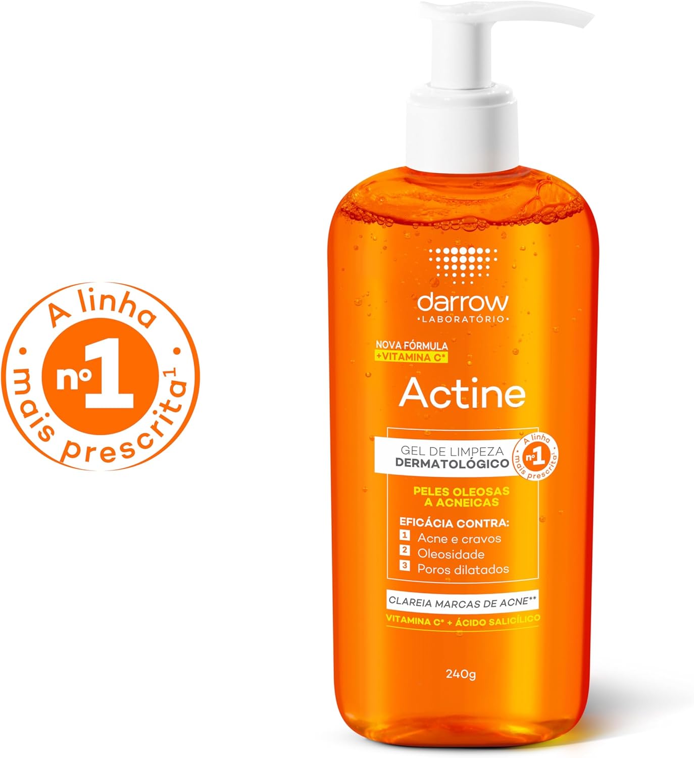 Gel de Limpeza Facial 240g (Ácido Salicílico, Vitamina C)