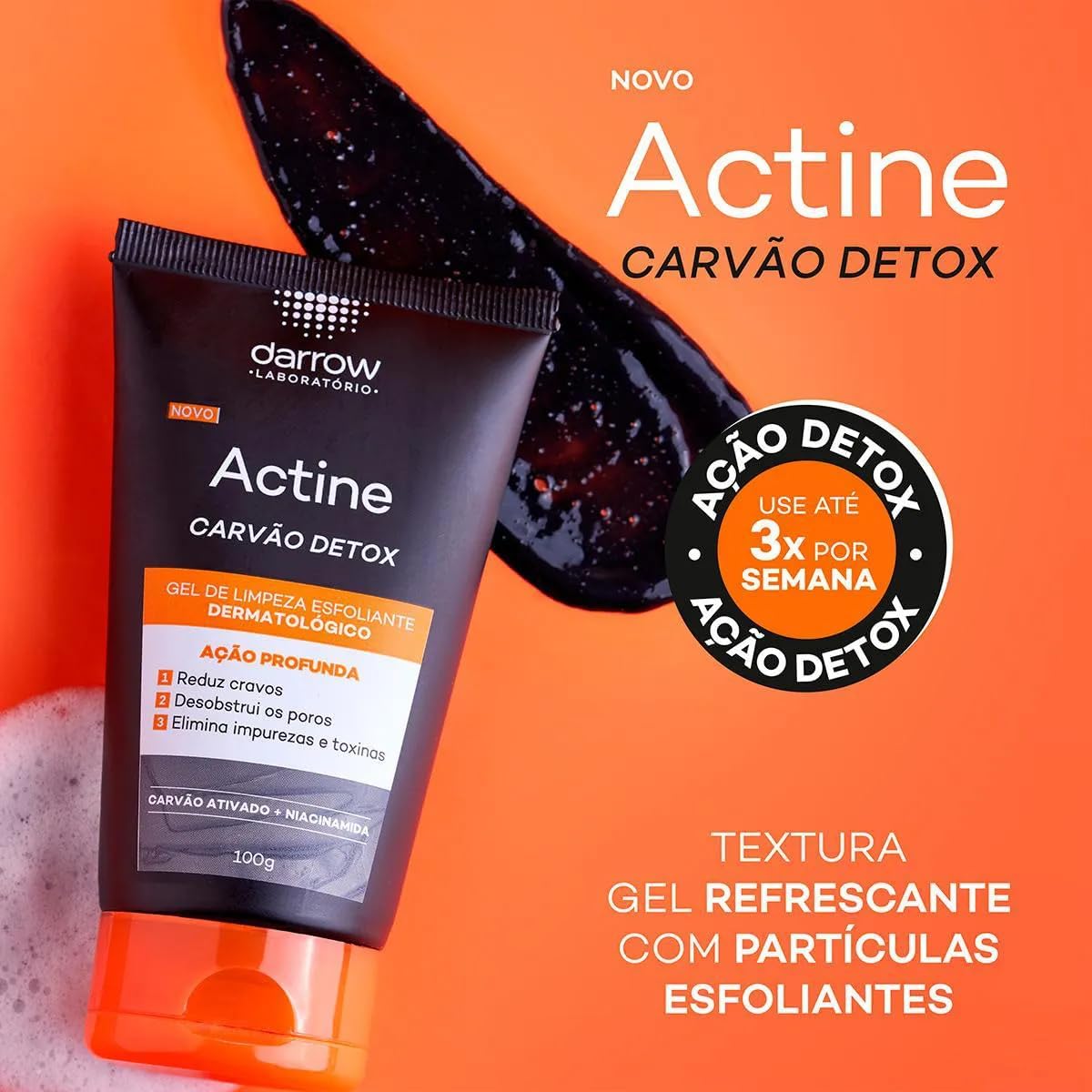 Gel de Limpeza Esfoliante Carvão Detox