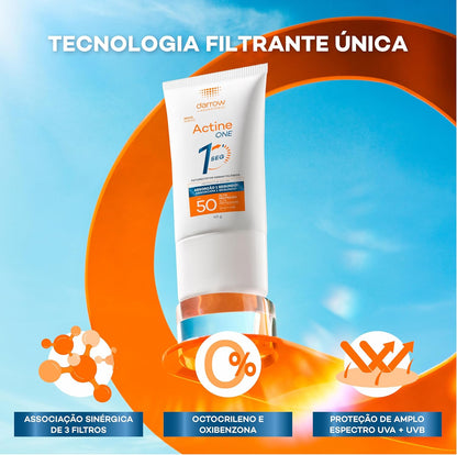Protetor Solar Facial One FPS 50 Sem Cor 40g (Ácido Hialurônico)