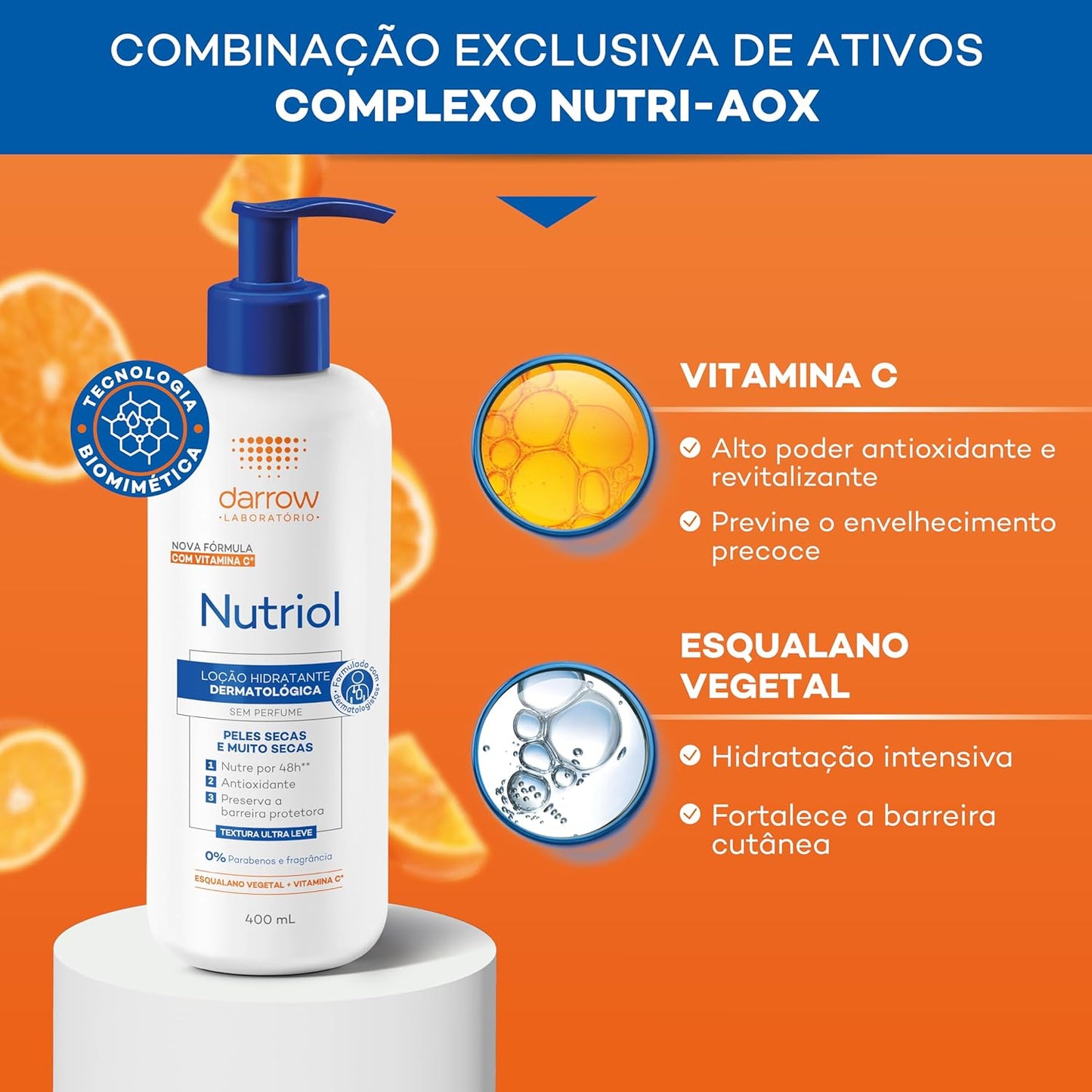 Nutriol Loção Hidratante - Sem Perfume 400ml