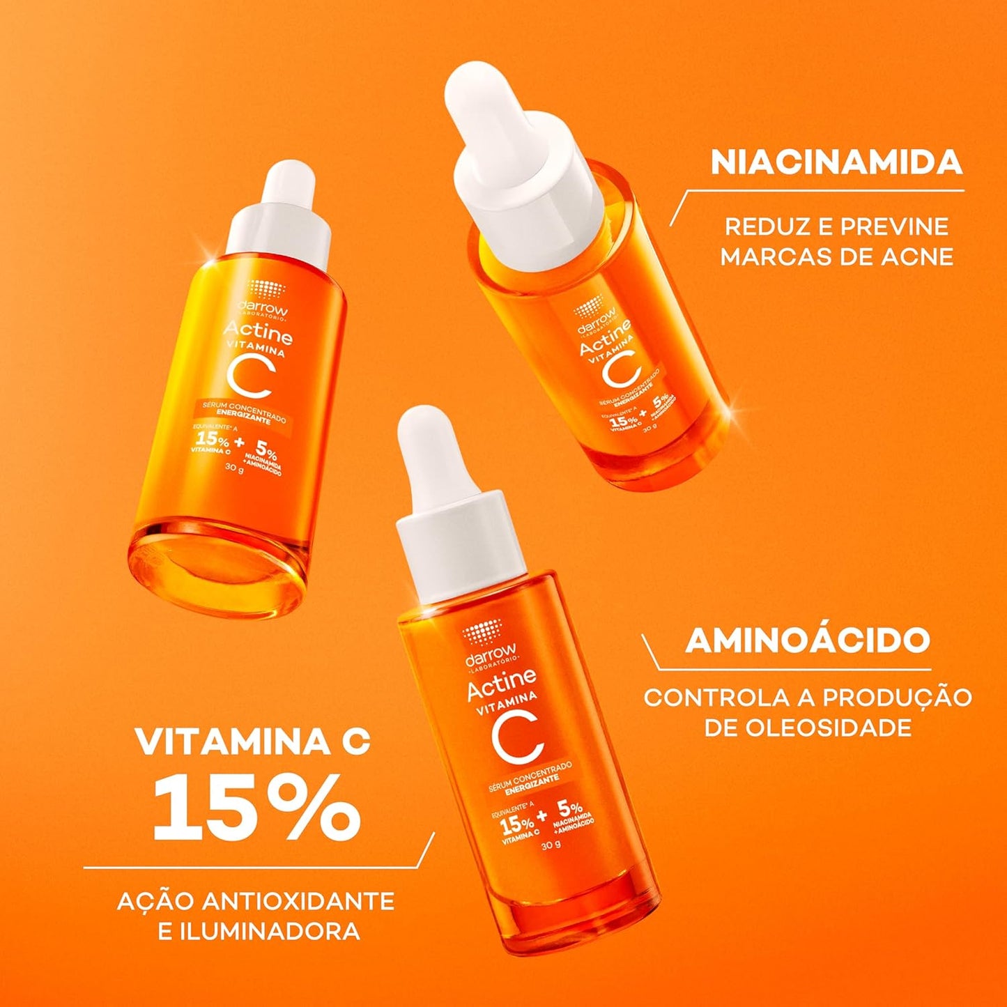 Sérum Concentrado Vitamina C 15% + Niacinamida 30ml