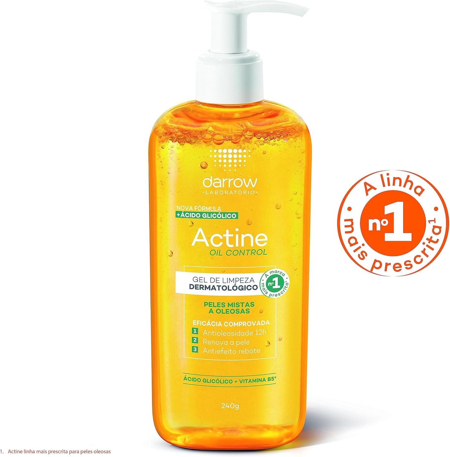 Gel de Limpeza Facial Oil Control 140g (Ácido Glicólico, Vitamina B5)