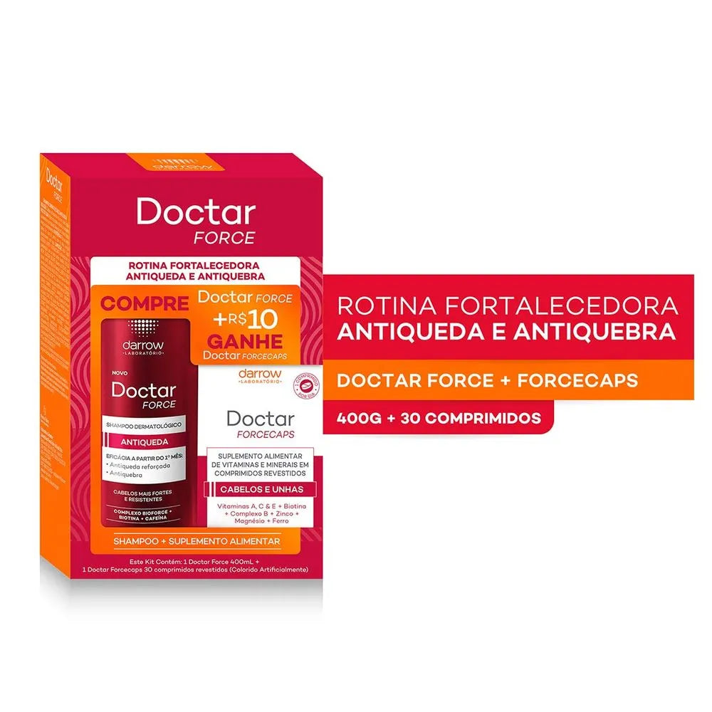 Kit Antiqueda: Shampoo 400ml + Suplemento 30 Comprimidos