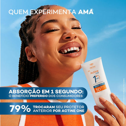 Protetor Solar Facial One FPS 50 Sem Cor 40g (Ácido Hialurônico)